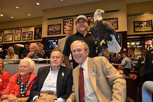 Challenger & two former presidents, along with Barbara Bush and Al Cecere